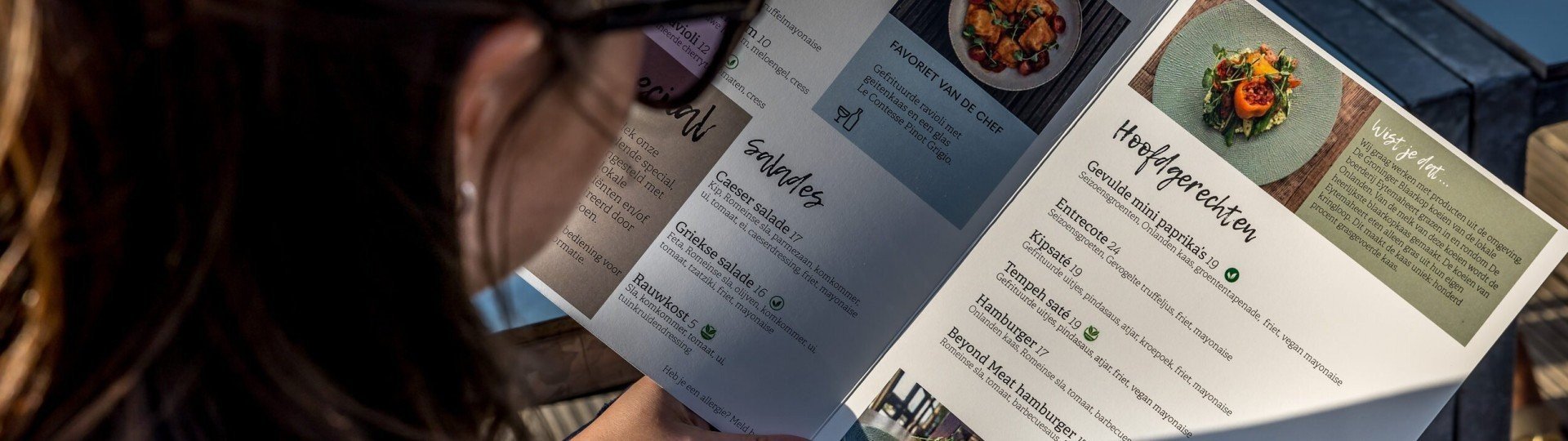 Menukaart paviljoen